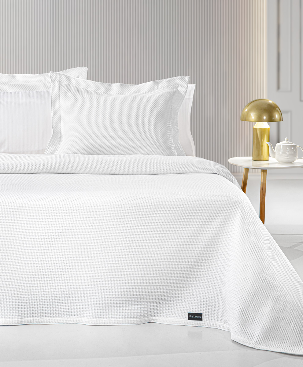 Κουβέρτα Υπέρδιπλη Guy Laroche Slalom White  245X260