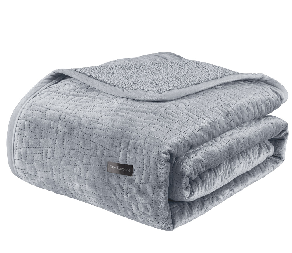 Κουβέρτα Μονή Guy Laroche (Σετ) Bolzano 160X220 Silver 