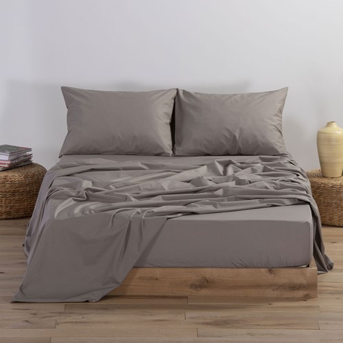 Σεντόνι Υπέρδιπλο Με Λάστιχο Nef-Nef Basic Mocca (160x200+30)