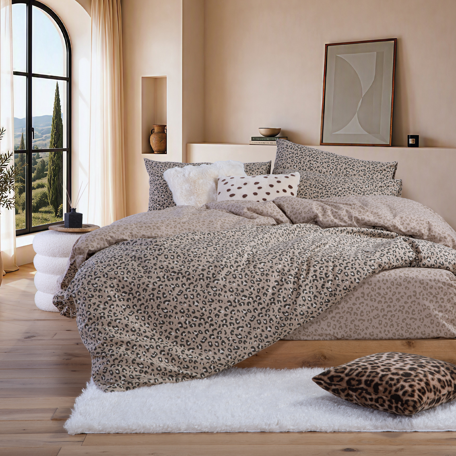 Σεντόνια Μονά Nef-Nef Homeware (Σετ) Βαμβακερά Wild 170X270 Beige