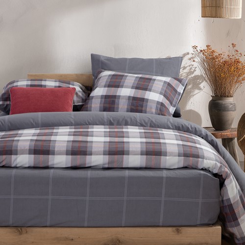 Παπλωματοθήκη Υπέρδιπλη Nef-Nef Homeware (Σετ) Racket 240x230 Denim