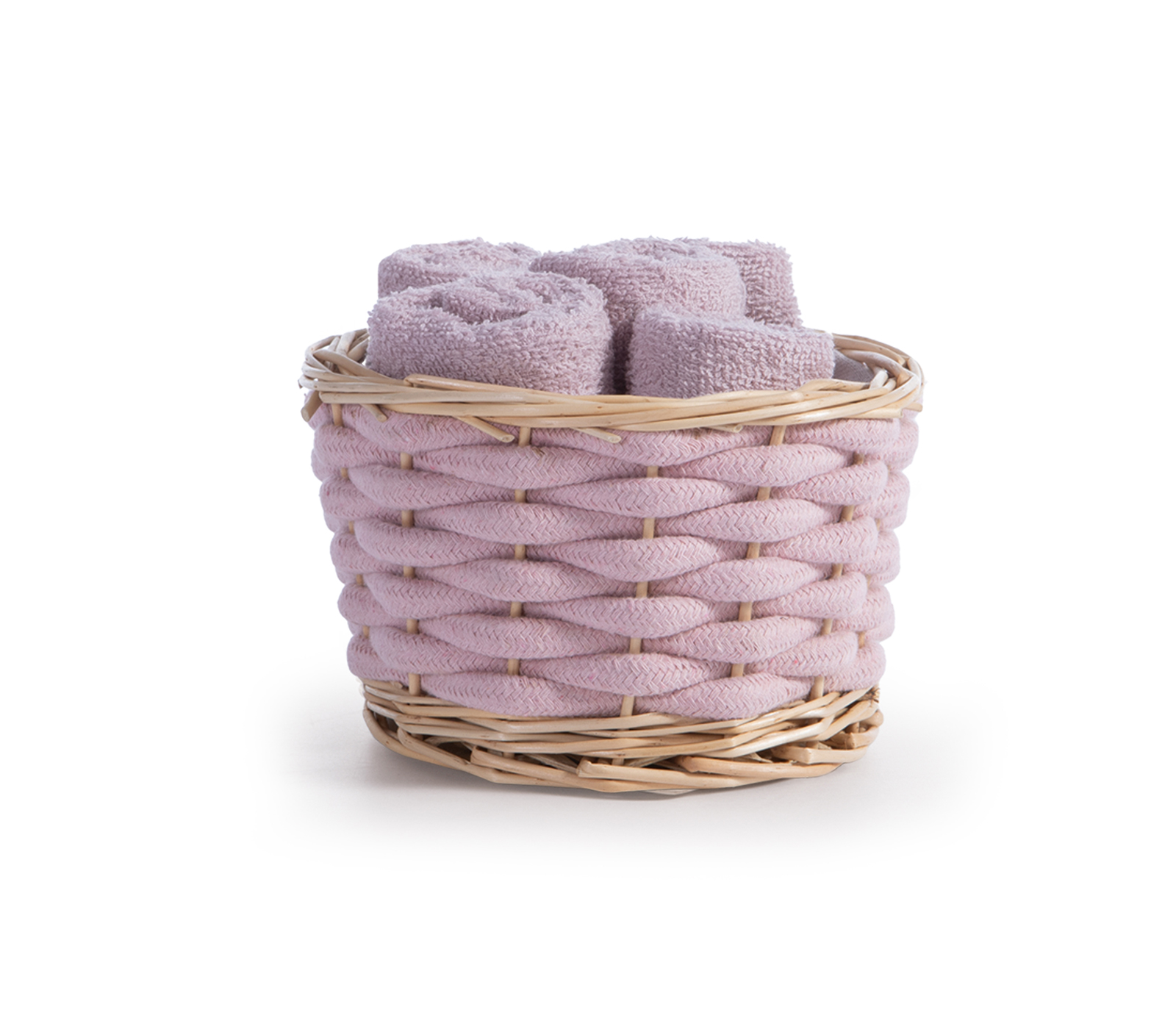 Διακοσμητικό Καλάθι Με Λαβέτες Nef-Nef Homeware Borra Lilac