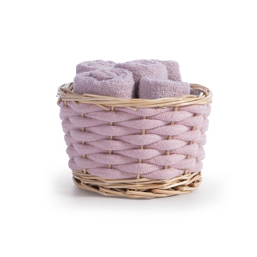 Διακοσμητικό Καλάθι Με Λαβέτες Nef-Nef Homeware Borra Lilac