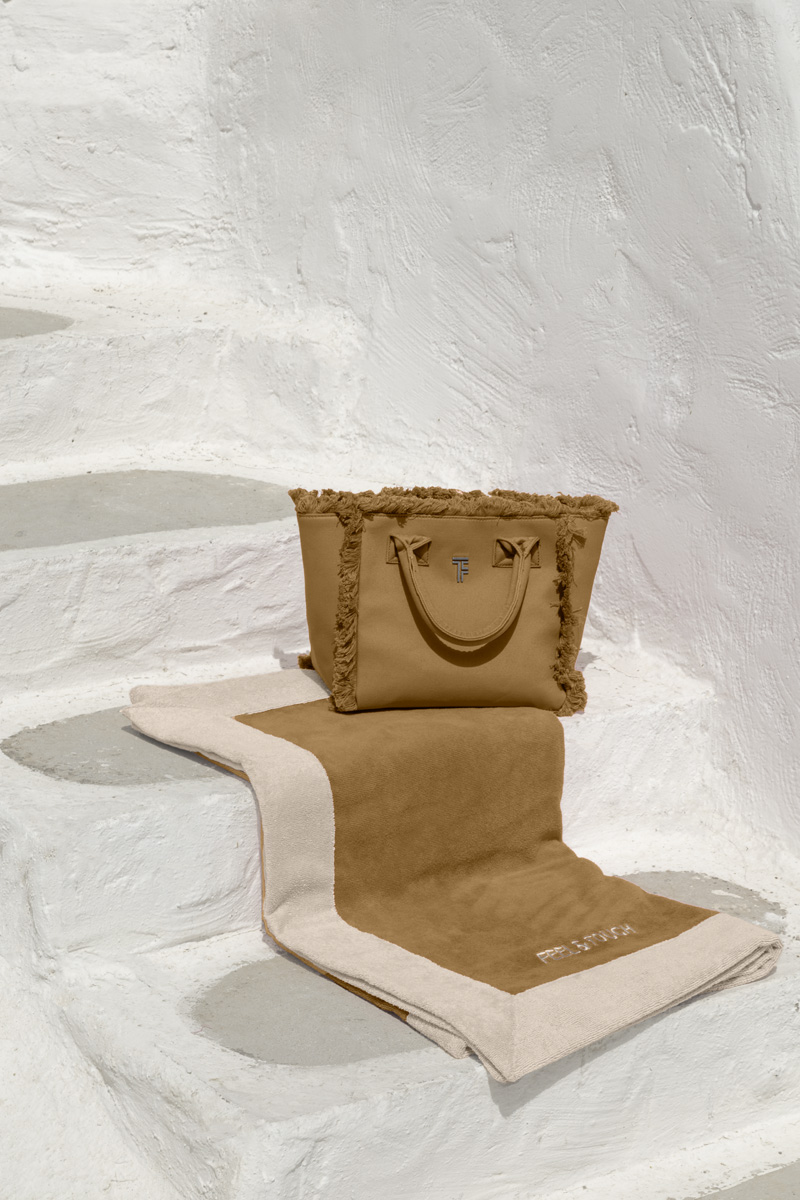 Πετσέτα Θαλάσσης Feel and Touch Caribbean Mocca 80X170