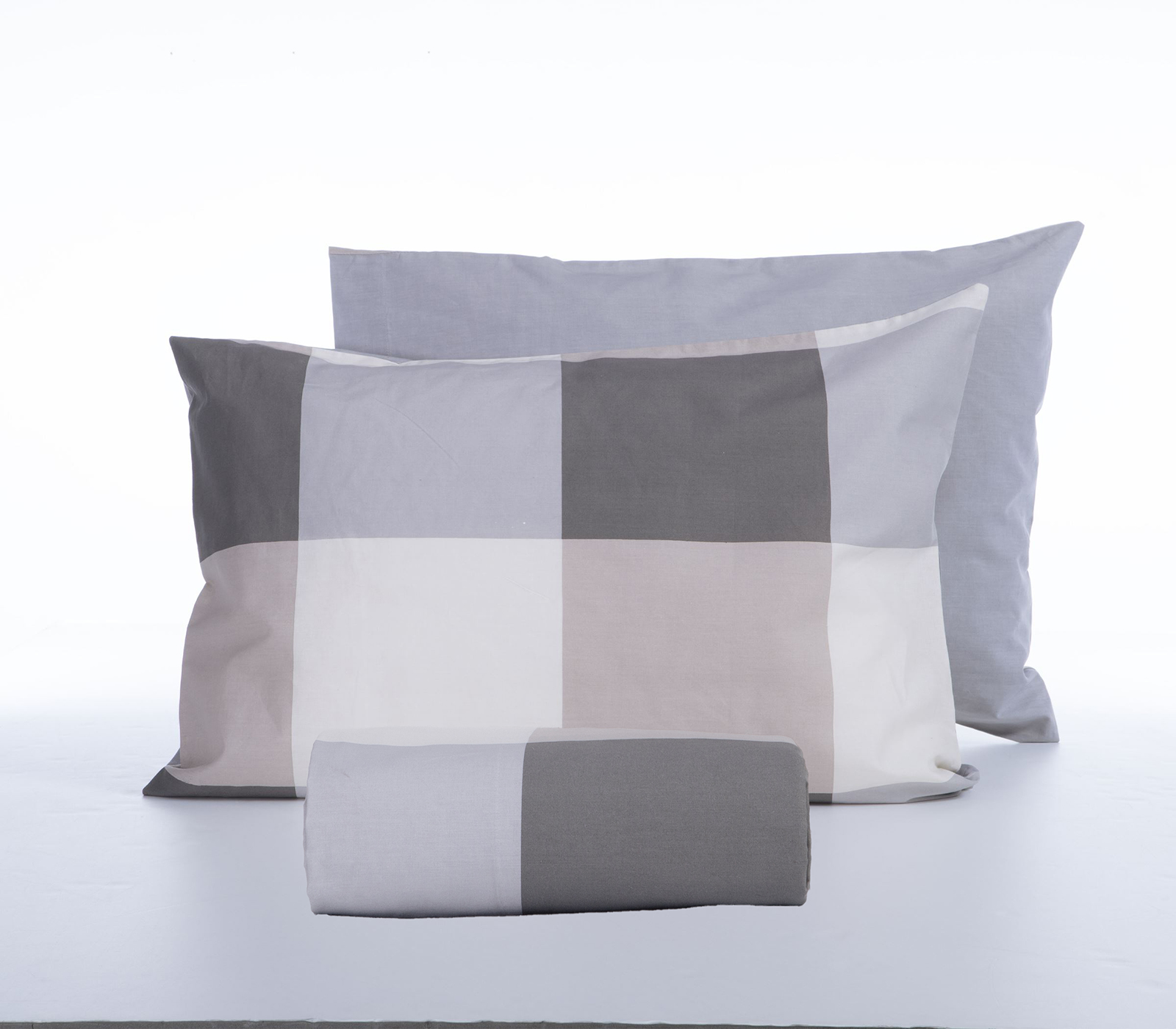  Παπλωματοθήκη Μονή Nef-Nef Homeware (Σετ) Casual Check 170x240 Grey