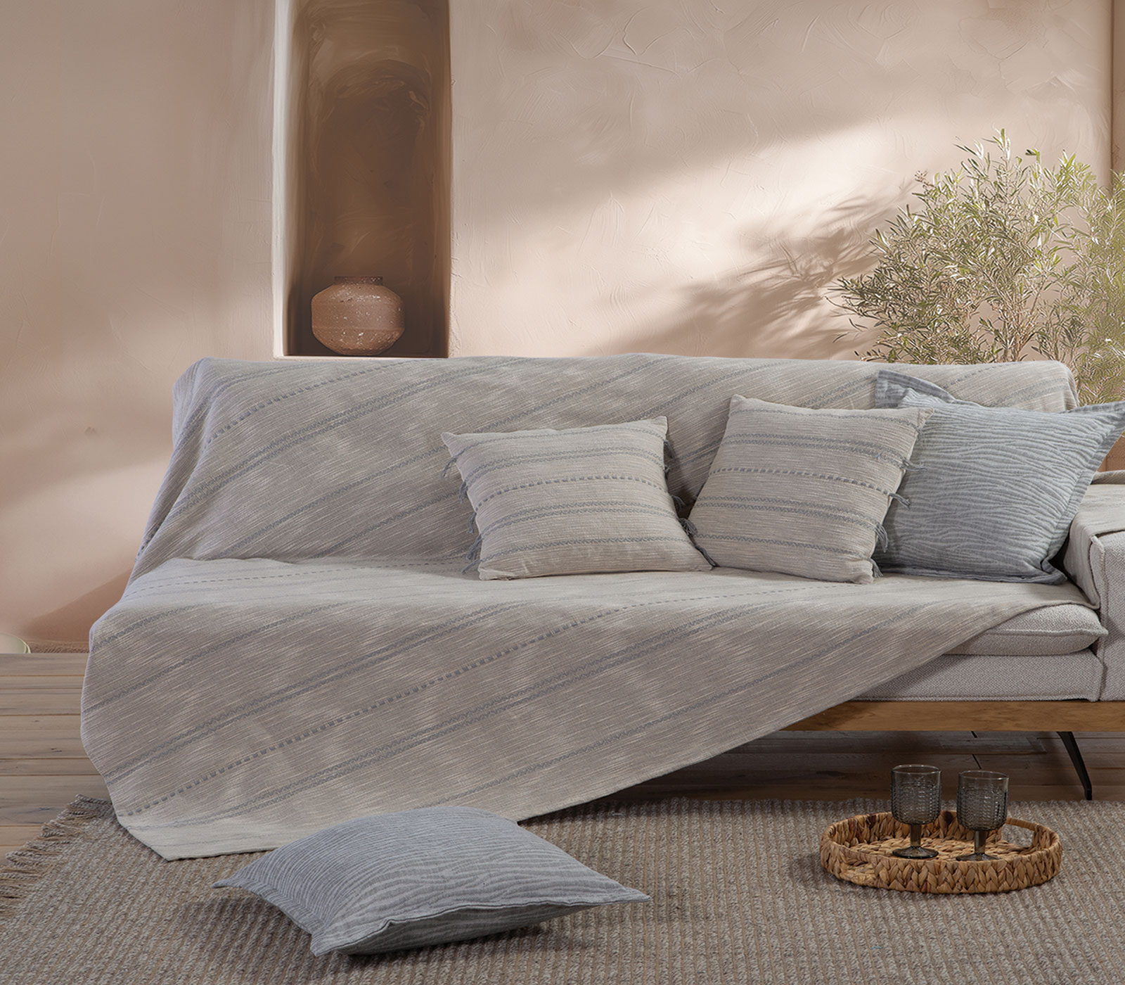 Ριχτάρι Διθεσίου Nef-Nef Homeware Bleeze 180Χ250 Grey