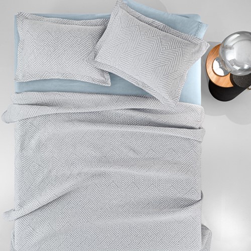 Κουβερτόριο Μονή Tetris Guy Laroche Silver 160X260