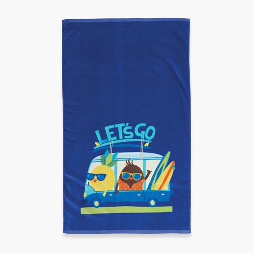 Παιδική Πετσέτα Θαλάσσης Nef-Nef Homeware Lets Go 70X120 Blue