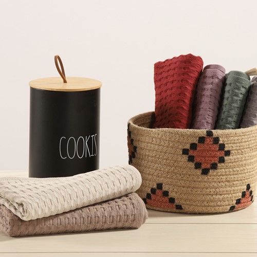 Ποτηρόπανο Nef-Nef Homeware Wafflow 24 45x68 Bordo