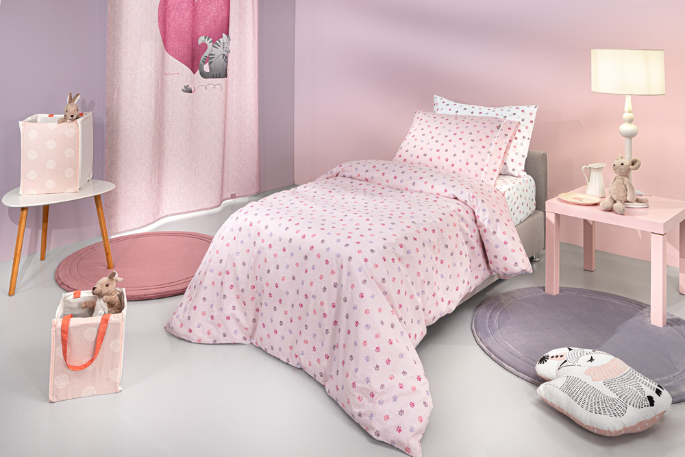 Παιδικά Σεντόνια Guy Laroche (Σετ) Paw Pinky 100X200+28 με λάστιχο