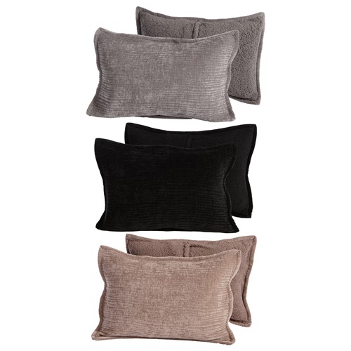 Μαξιλαροθήκη Nef-Nef Homeware (Σετ) Elements-Brave 52x72 Mocca