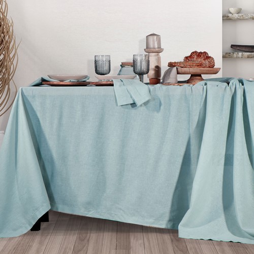 Τραπεζομάντηλο Nef-Nef Cotton-Linen Aqua 150X300