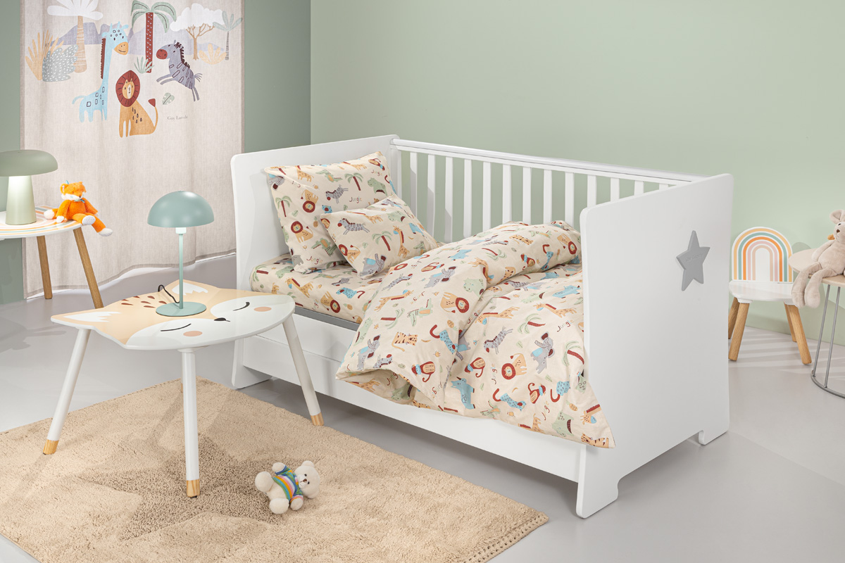 Βρεφικά Σεντόνια Guy Laroche Jungle Natural 115X170