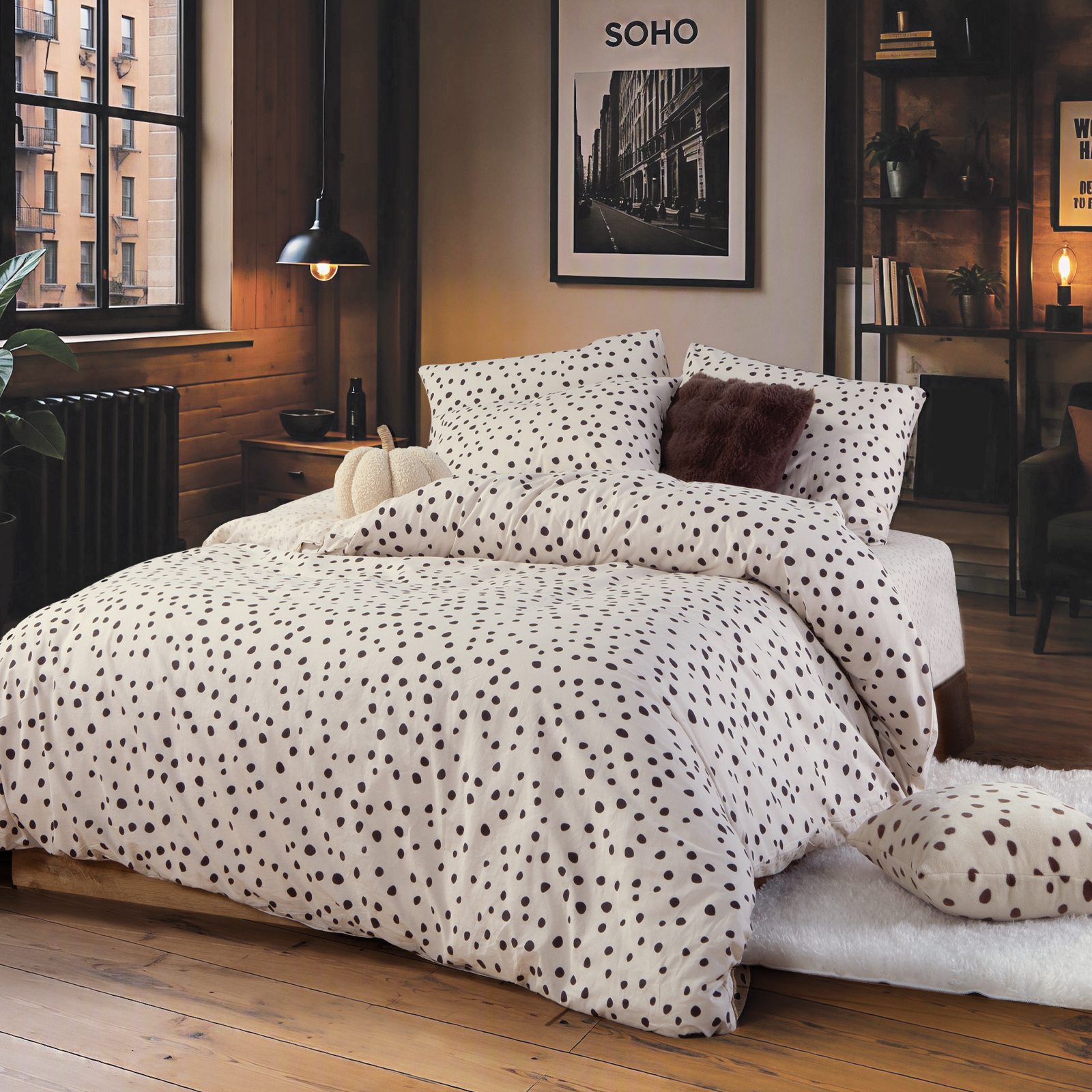 Υπέρδιπλα Σεντόνια Nef-Nef Homeware Βαμβακερά (Σετ) με Λάστιχο Trust Ecru