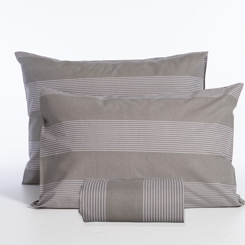 Παπλωματοθήκη Υπέρδιπλη Nef-Nef Homeware (Σετ) Casual Stripe 240x230 D.Grey