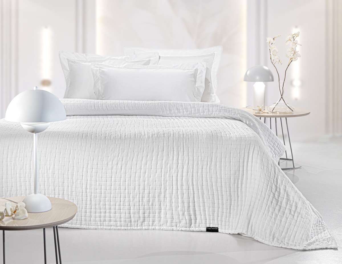 Κουβερλί King Size Guy Laroche Must White 270X250 (Διπλής Όψης)