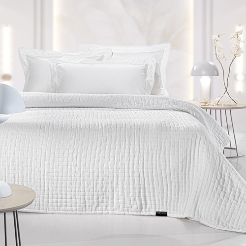 Κουβερλί King Size Guy Laroche Must White 270X250 (Διπλής Όψης)