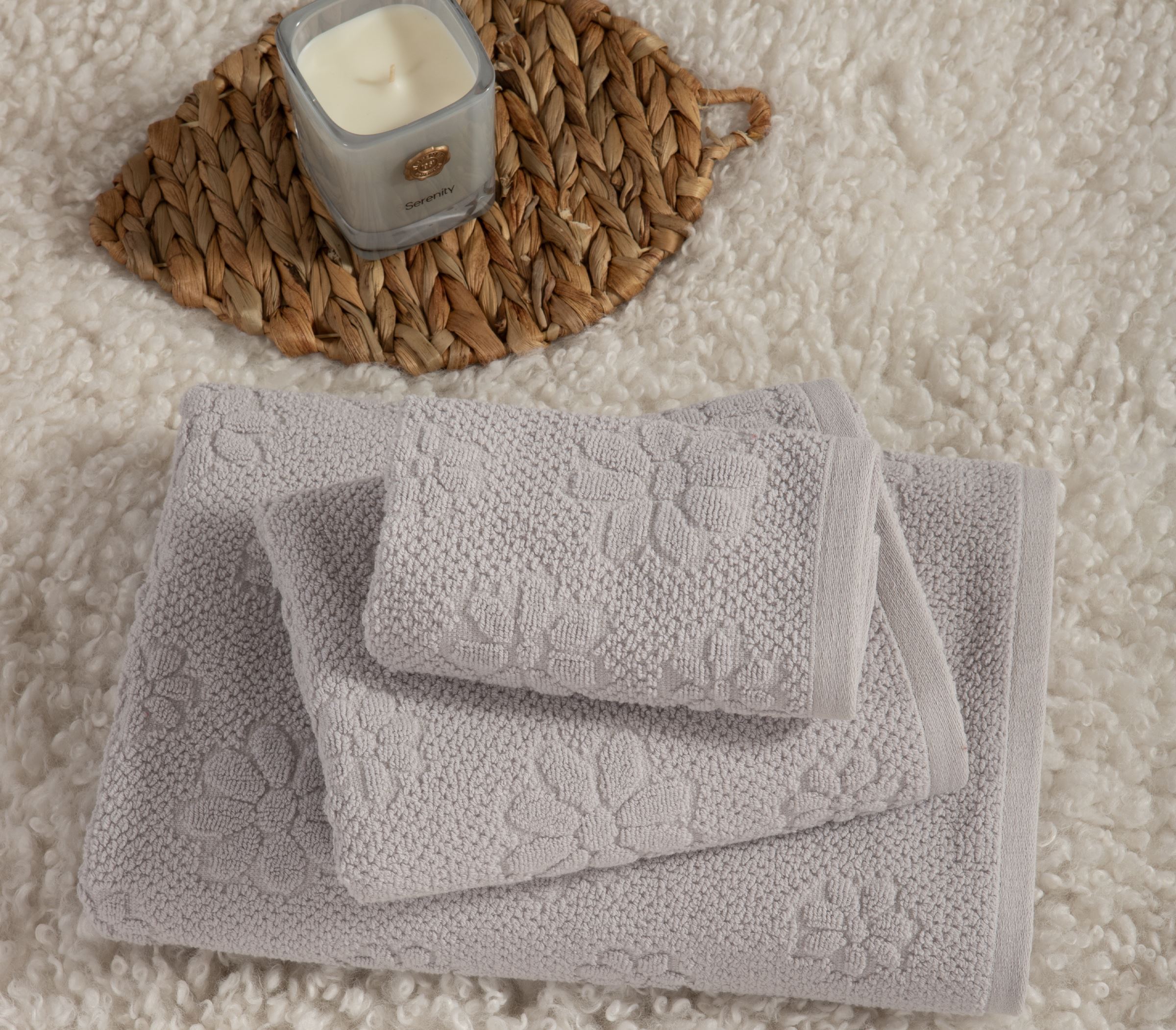 Πετσέτα Προσώπου Nef-Nef Homeware Margot 50x90 Grey