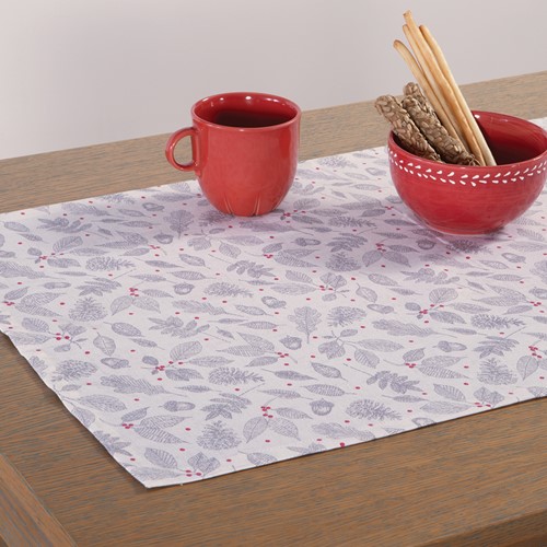 Χριστουγεννιάτικη Τραβέρσα Nef-Nef Homeware Xmass Plant 45X140 Ecru