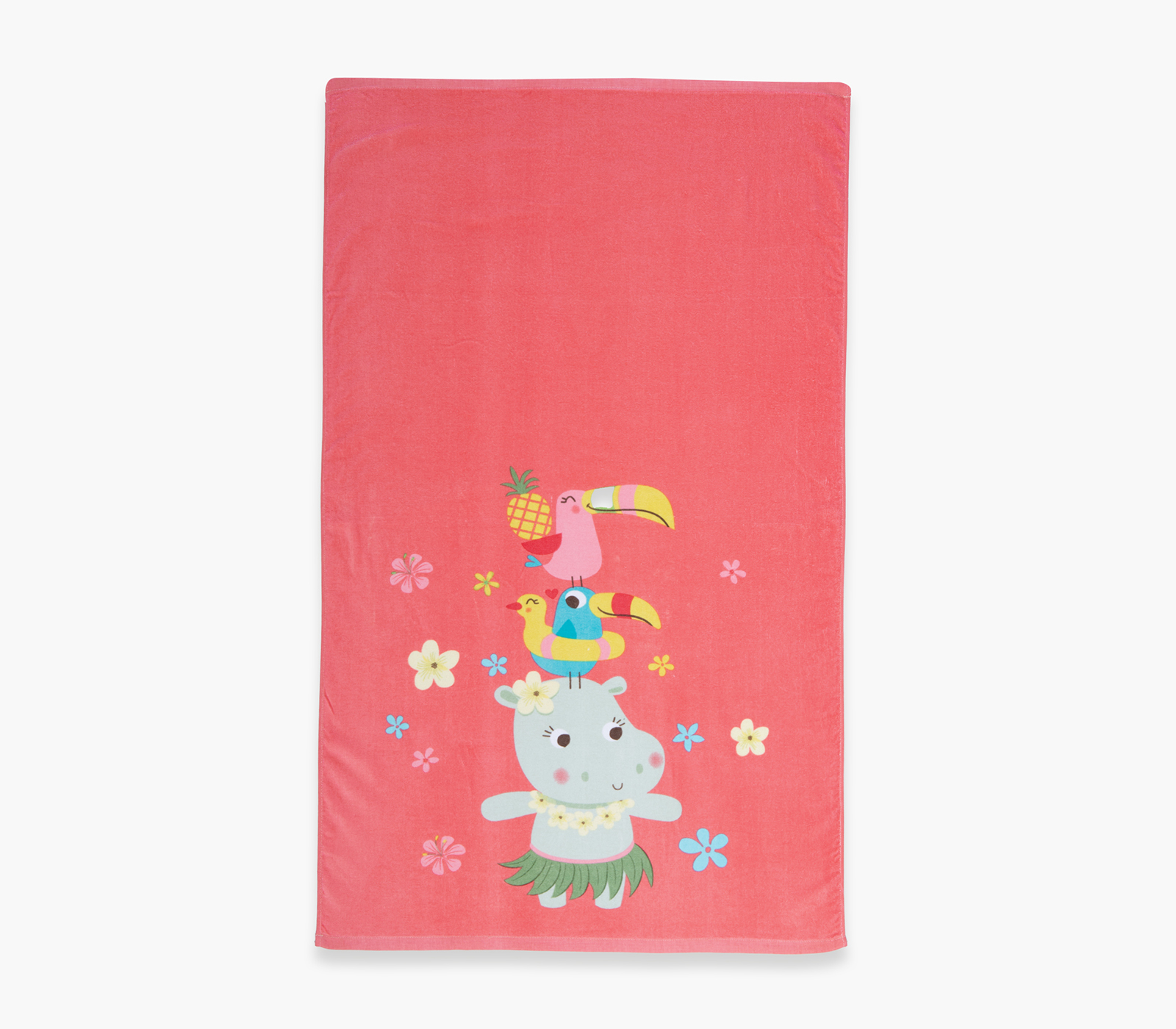 Παιδική Πετσέτα Θαλάσσης Nef-Nef Homeware Aloha Hippo 70X120 Coral 