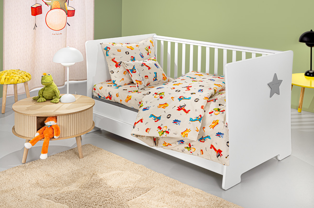 Βρεφικά Σεντόνια Guy Laroche Band Natural 115X170