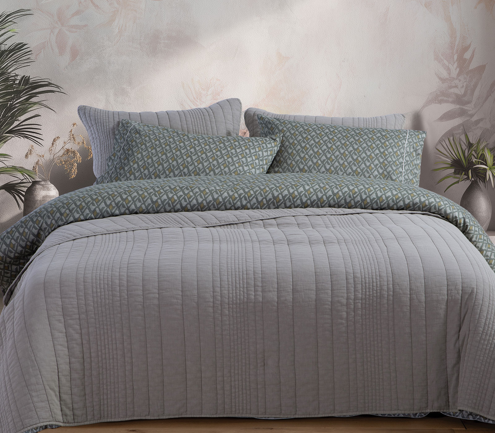 Κουβερλί Υπέρδιπλο Nef-Nef Homeware Ecstatic 230X240 Grey