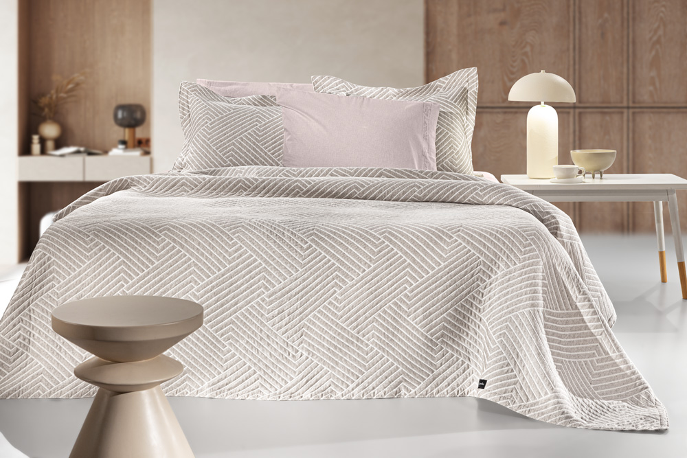 Κουβέρτα Μονή Guy Laroche Lupo 180X260 Beige/ White