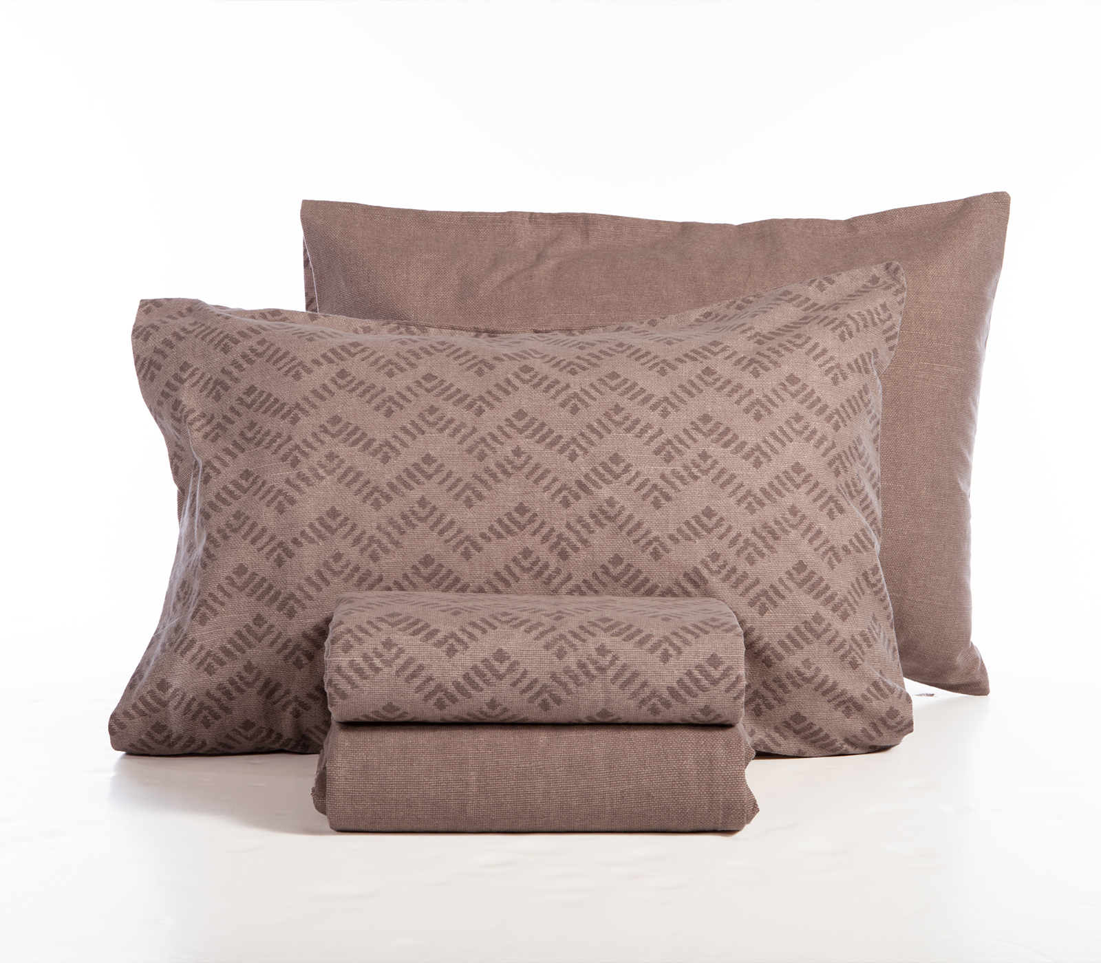 Σεντόνια Φανελένια  Μονά Nef-Nef Homeware (Σετ) Otrando 160x260 Mocca