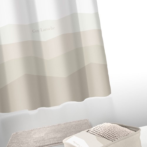 Κουρτίνα Μπάνιου + Πατάκι Guy Laroche (Σετ) Blum Ammos 4τμχ