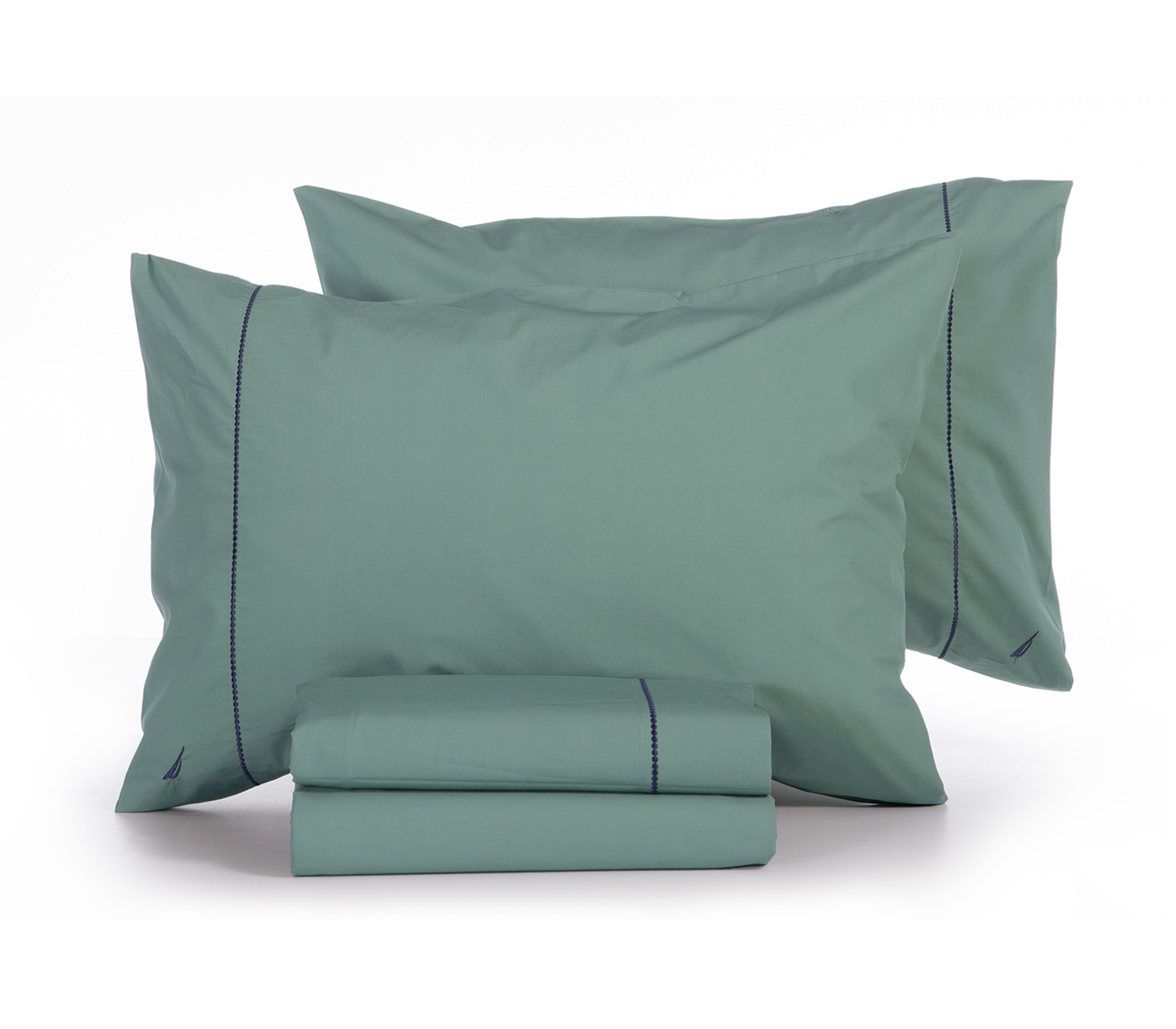 Σεντόνια Υπέρδιπλα Nef-Nef Homeware (Σετ) Nautica - Nau Wave Solid 240Χ270 Green