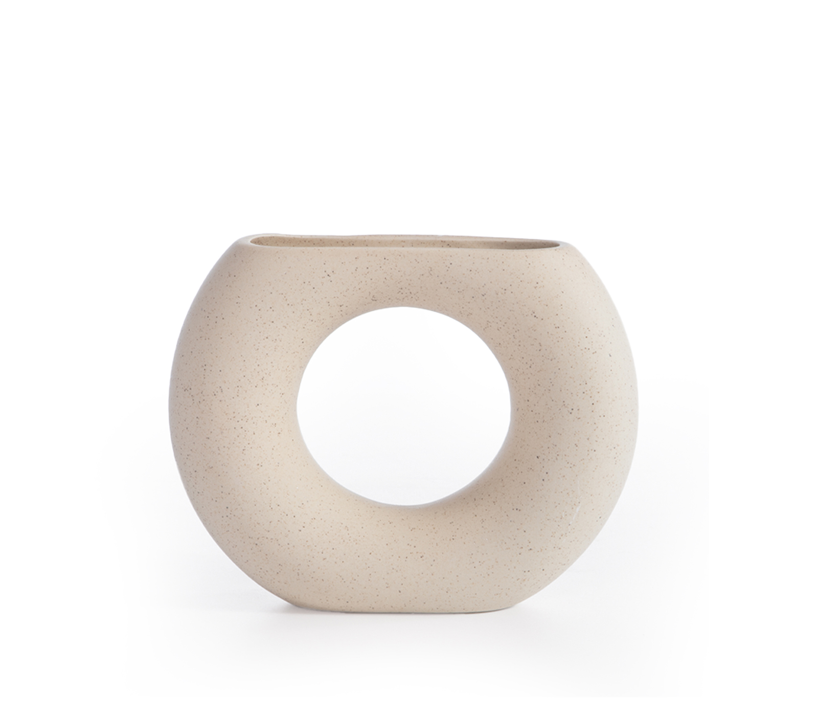 Διακοσμητικό Κεραμικό Βαζάκι Nef-Nef Homeware Jadi Ecru