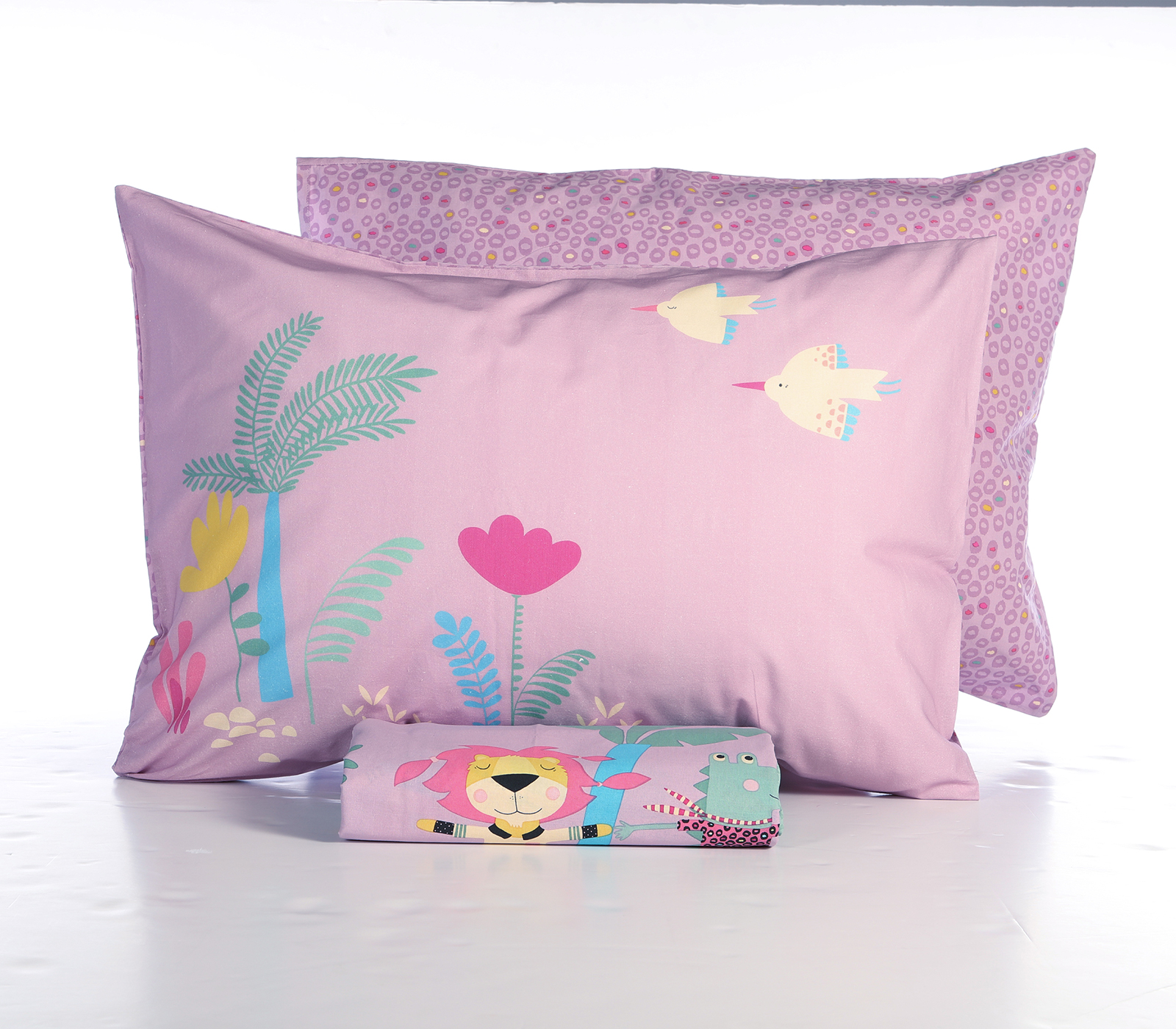 Παιδική Παπλωματοθήκη Nef-Nef Homeware (Σετ) Roller Friends 160Χ240 Mauve