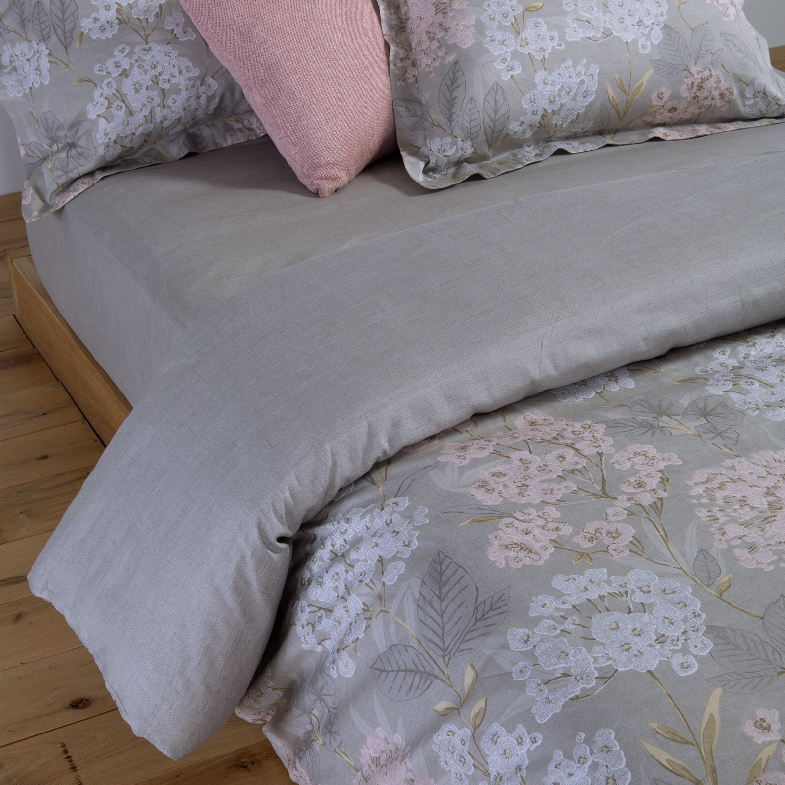 Υπέρδιπλα Σεντόνια Nef-Nef Homeware Βαμβακοσατέν (Σετ) με Λάστιχο Darling 240Χ270 Grey