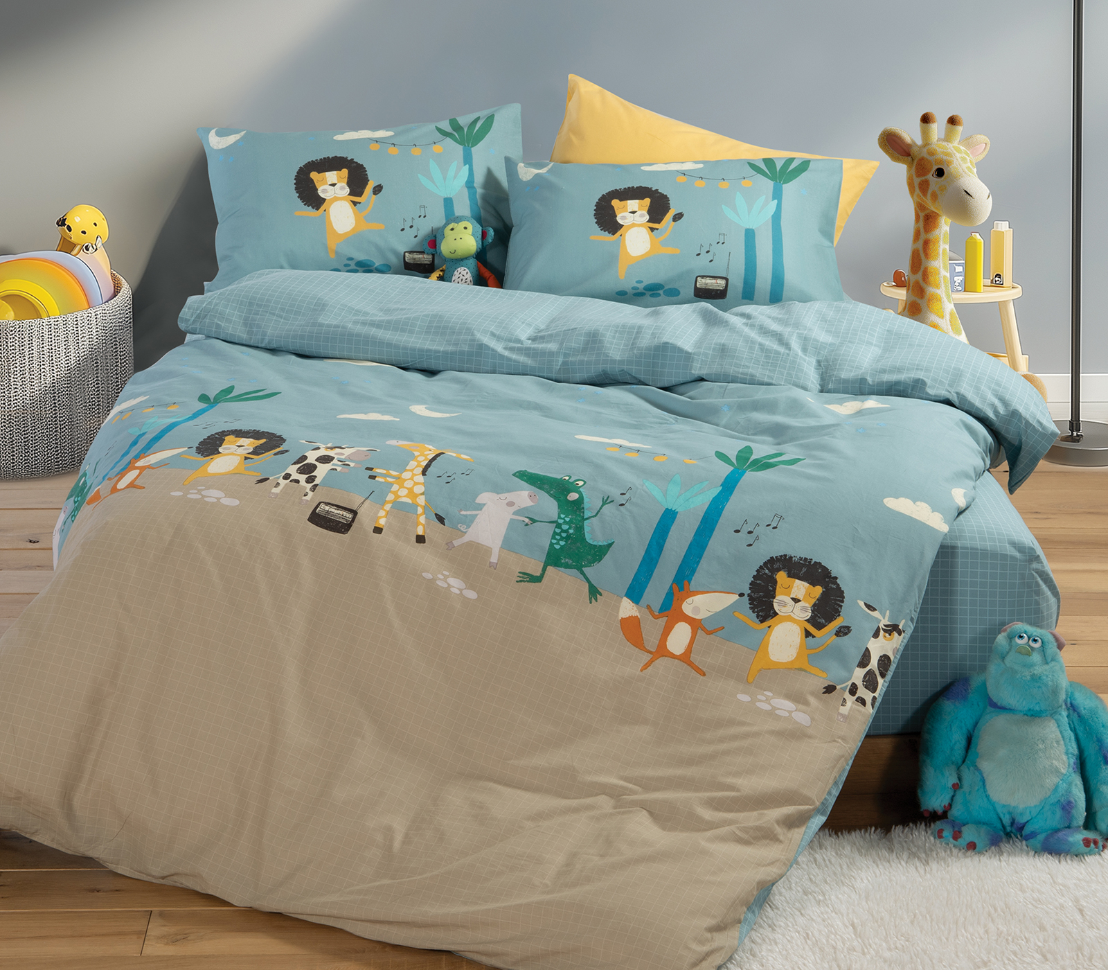 Παιδική Παπλωματοθήκη Nef-Nef Homeware (Σετ) Wild Dance 160Χ240 Blue 