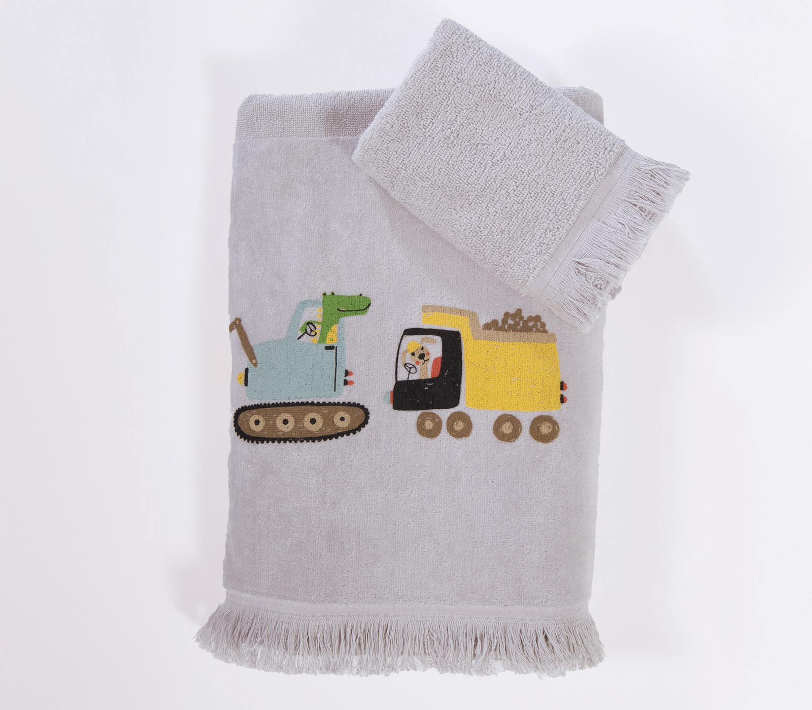 Παιδικές Πετσέτες Nef-Nef Homeware (Σετ) Fun At Work Grey 