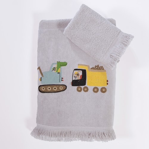 Παιδικές Πετσέτες Nef-Nef Homeware (Σετ) Fun At Work Grey