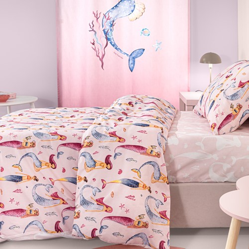 Παιδικά Σεντόνια Guy Laroche (Σετ) Merida Pink 100X200+28 Με Λάστιχο