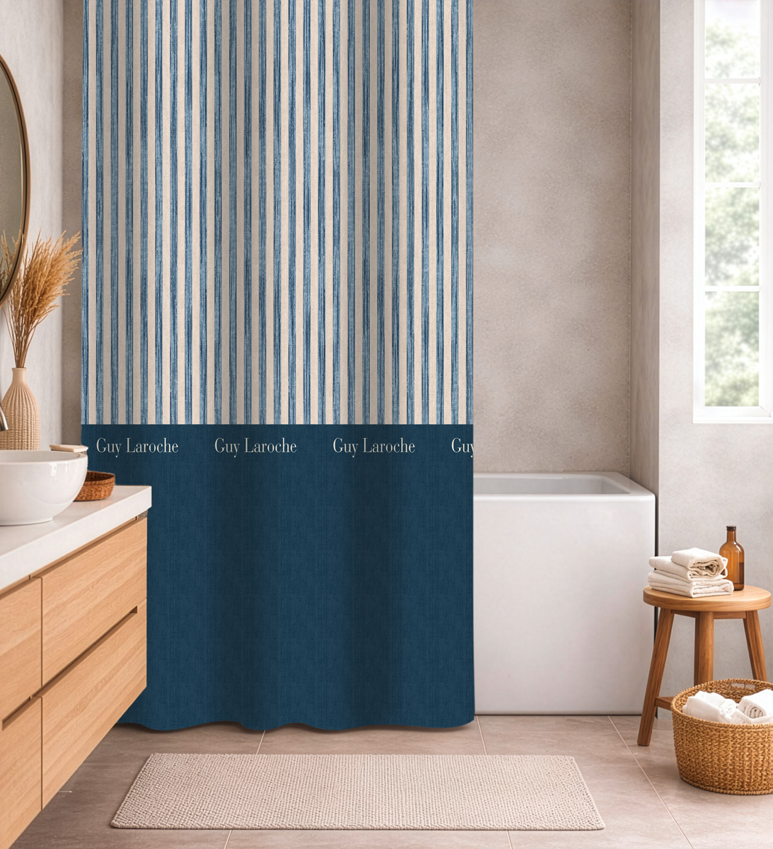 Κουρτίνα Μπάνιου Guy Laroche Avene Denim 240X185