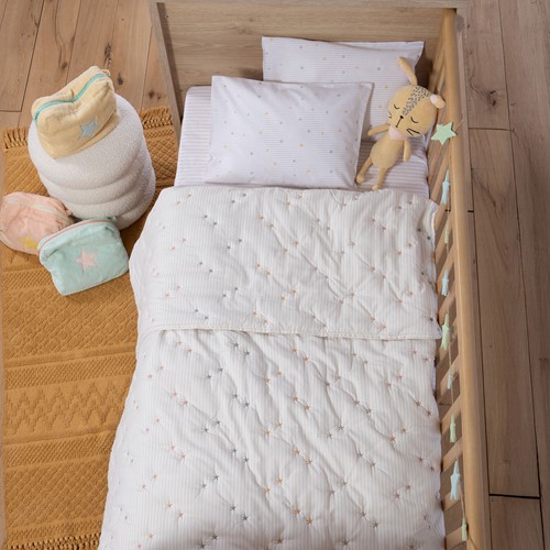 Βρεφικό Κουβερλί Nef-Nef Homeware Happy 80X110 Ecru