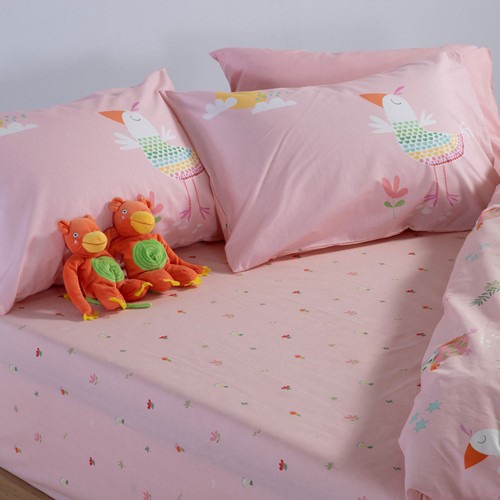 Παιδικά Σεντόνια Nef-Nef Homeware (3ΤΜΧ) Birds Mania Pink 170x260 Pink