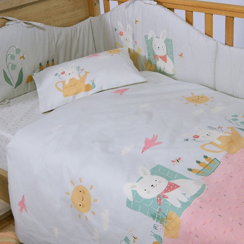 Βρεφικά Σεντόνια Nef-Nef Homeware (3ΤΜΧ) Pic Nic Together Aqua