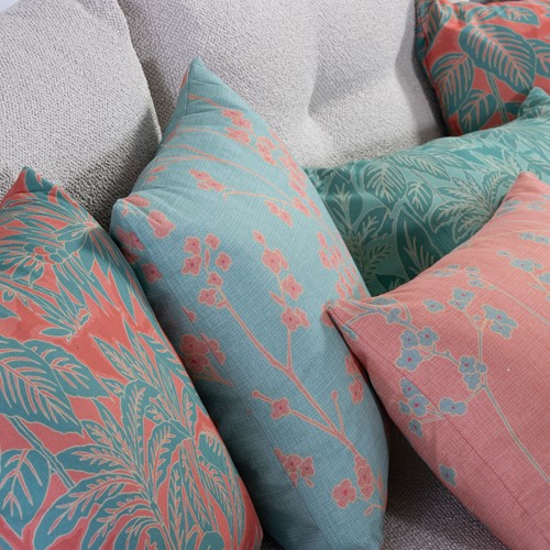 Διακοσμητική Μαξιλαροθήκη Nef-Nef Homeware Charisma 45X45 Coral/Green