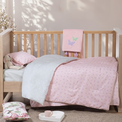 Βρεφικά Σεντόνια Κουνιας Nef-Nef Homeware Wings Of Joy Pink