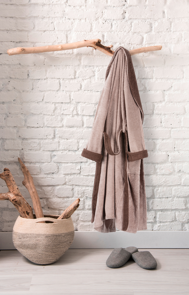 Μπουρνούζι Με Γιακά Guy Laroche Duo Mocca Large