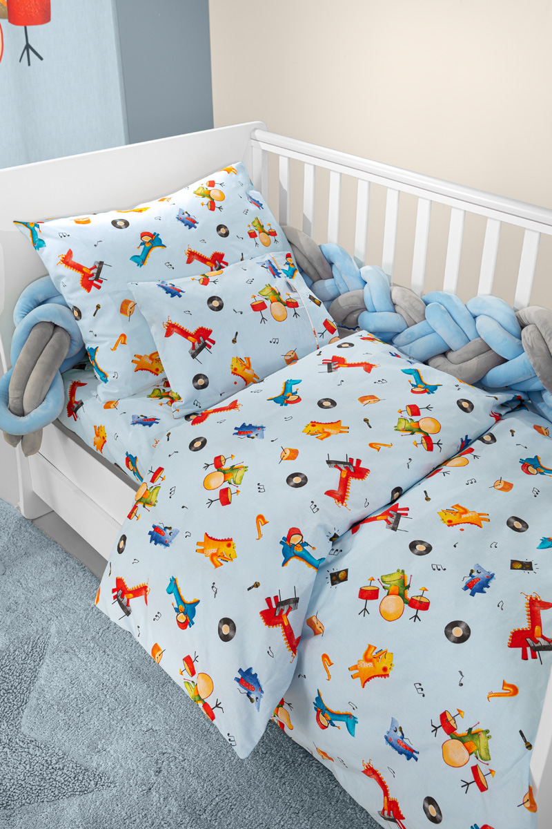 Βρεφικά Σεντόνια Guy Laroche Band Sky 115X170