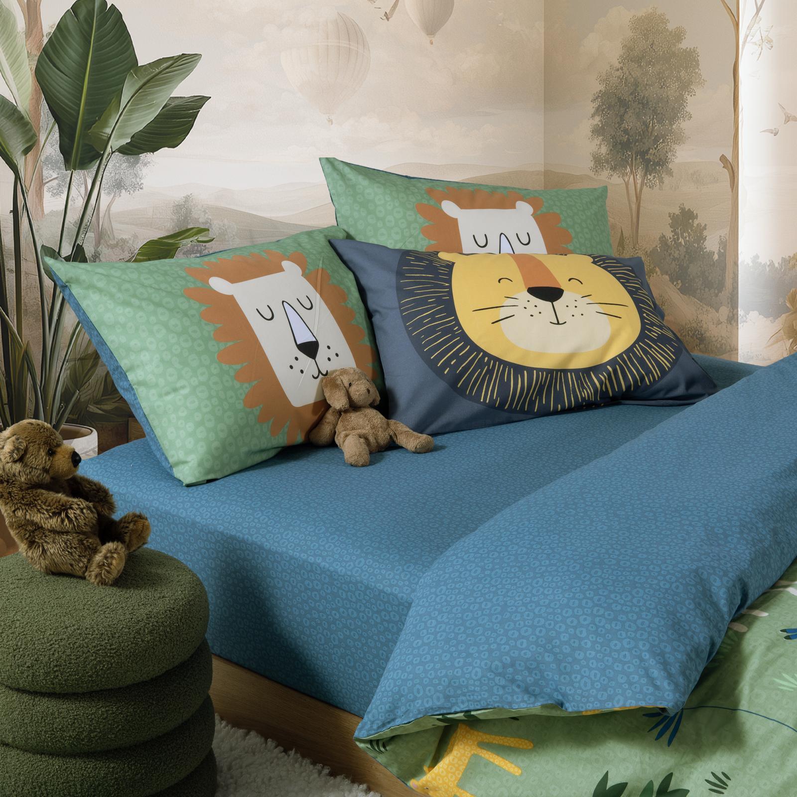 Παιδικά Σεντόνια Nef Nef Homeware (Σετ) Μονά Jungle Mania 170x260 