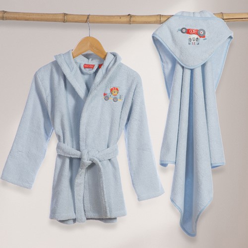 Βρεφικό Μπουρνούζι Nef-Nef Homeware Super Boy 04 L.Blue