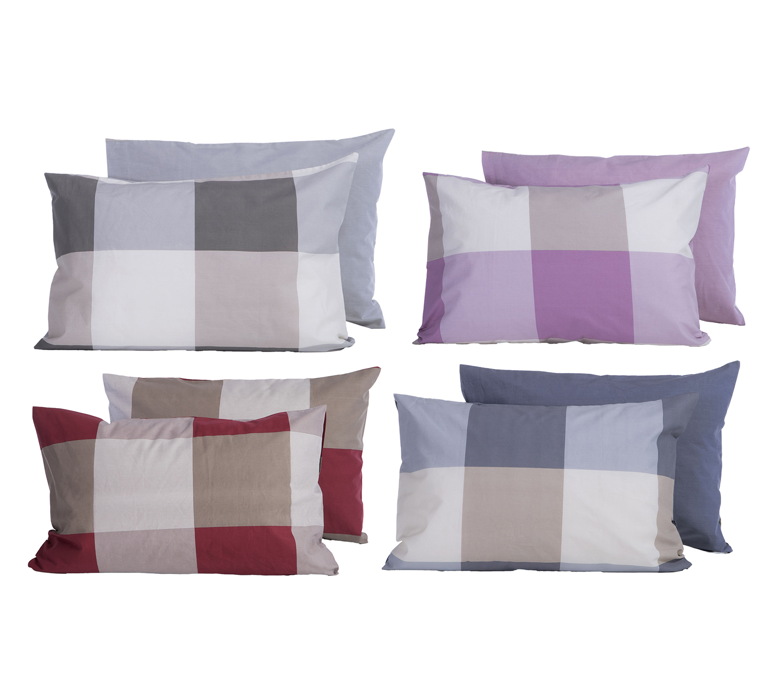 Μαξιλαροθήκη Casual Nef-Nef Homeware Casual Check 52x72 Bordo