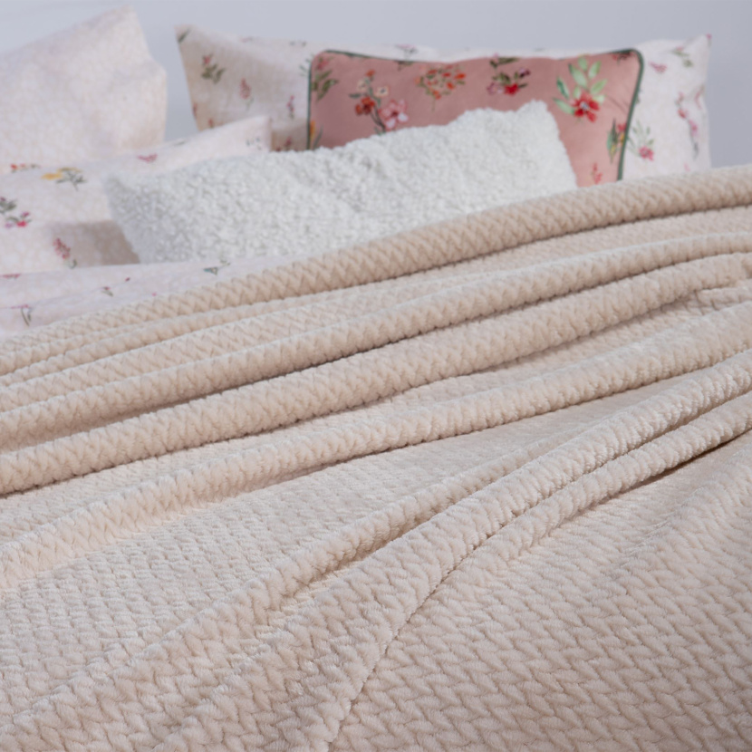  Κουβέρτα Yπέρδιπλη Nef-Nef Homeware 220X240 Worth Ecru