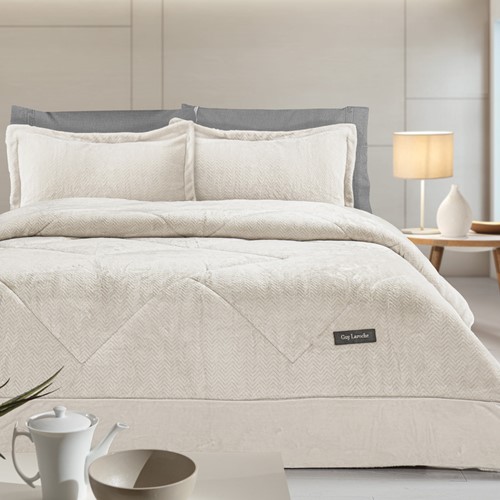 Κουβερτοπάπλωμα King Size Guy Laroche Moore Ivory 260X240
